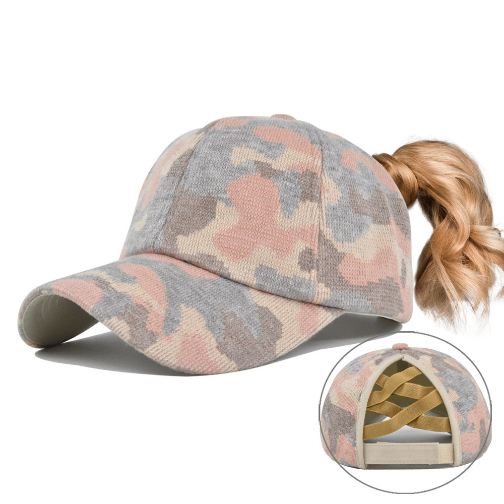 Wholesale Cotton Winter Ponytail Knitted Hat